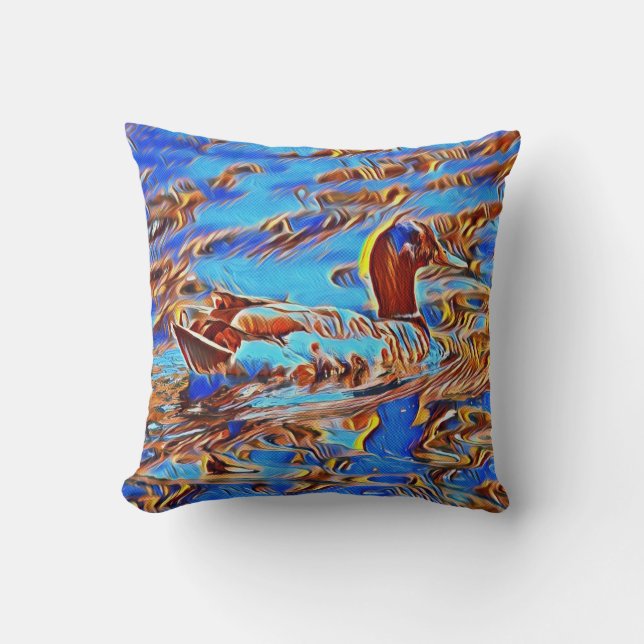 Two Sided Duck Throw Pillow (Front)