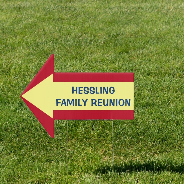 Two-Sided Family Reunion Finder Sign (Insitu)