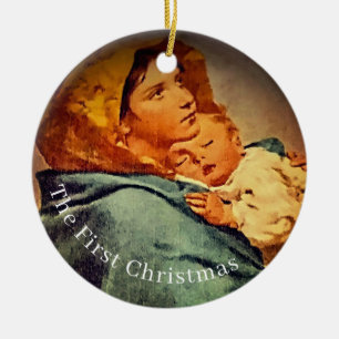 Two-Sided First Christmas Photo Ornament
