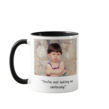 Two-sided funny child sayings mug