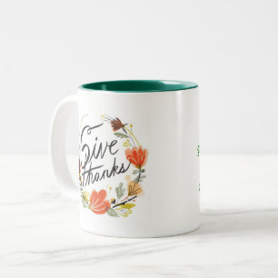Two-sided Give Thanks Mug - Cicero