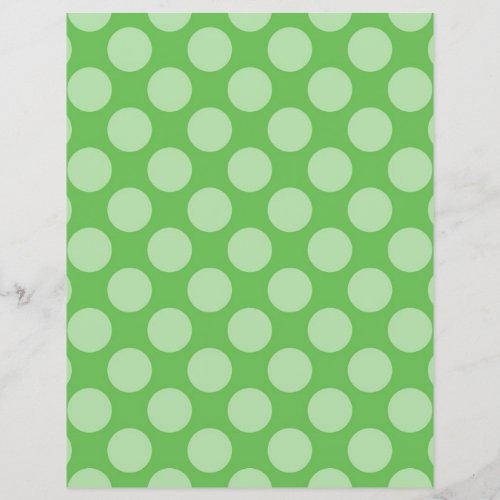 Two_Sided Green Polka Dots Scrapbook Paper