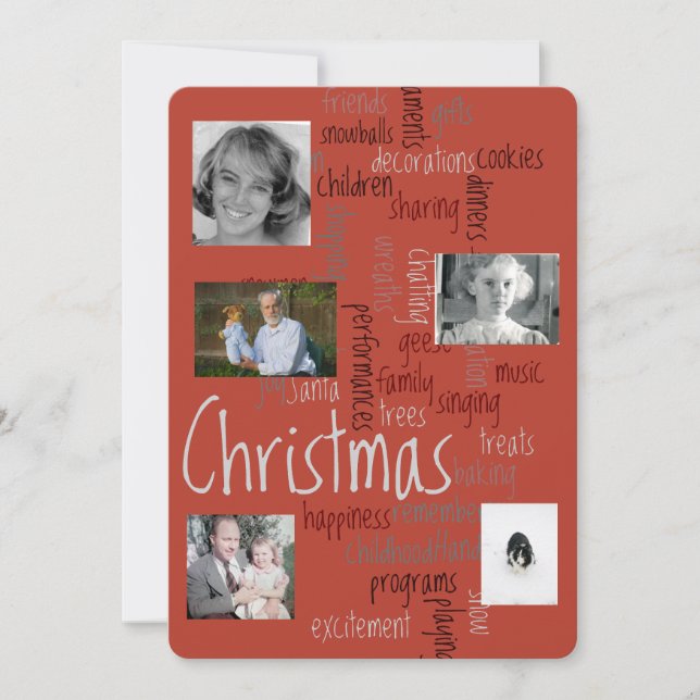 Two-sided Holiday Photo Template Greeting (Front)