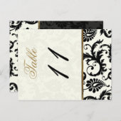 Two Sided Ivory, Gold, and Black Table Number (Front/Back)