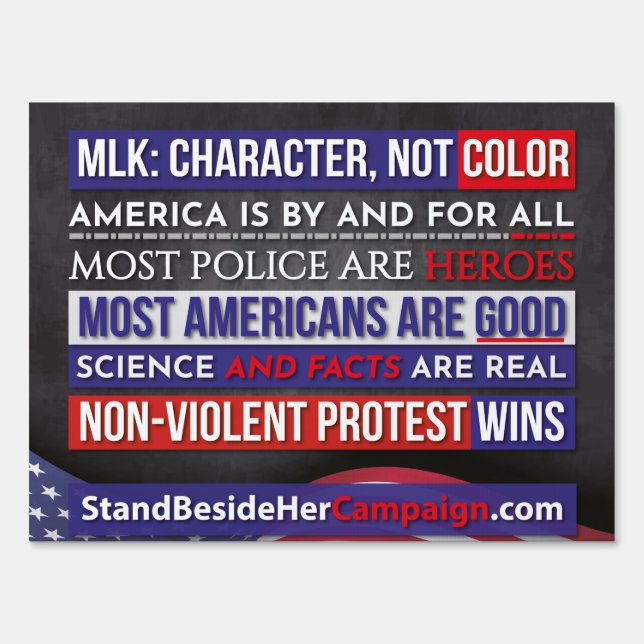 Two-sided Lawn Sign - Stand Beside Her Campaign (Front)