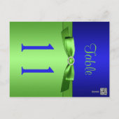 Two Sided Lime and Royal Blue Table Number (Back)
