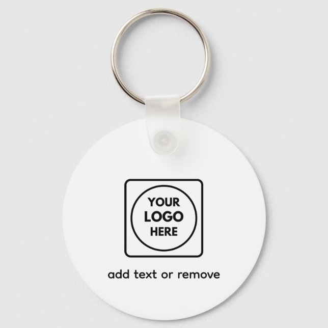 Two Sided Logo QR Code Clean Business Keychains (Front)
