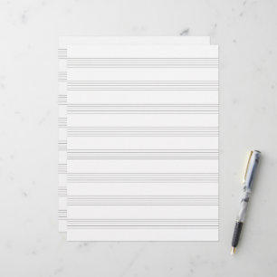 Two-Sided Music Manuscript Paper (Staff Paper)