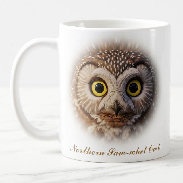 Two-Sided Northern Saw-whet Owl Coffee Mug Design (Creator Uploaded)