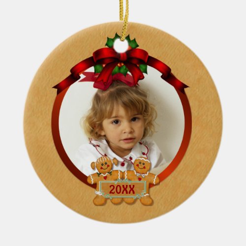 Two Sided Ornament Holiday Gingerbread Kids