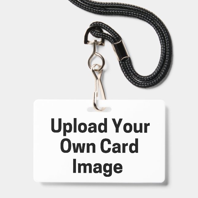 Two Sided Own Image Photo ID Full Card  Badge (Front with Lanyard)