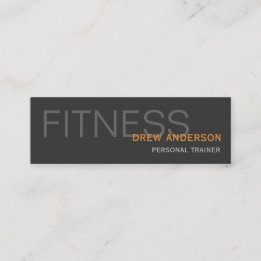 Two Sided Personal Trainer Modern Professional Mini Business Card