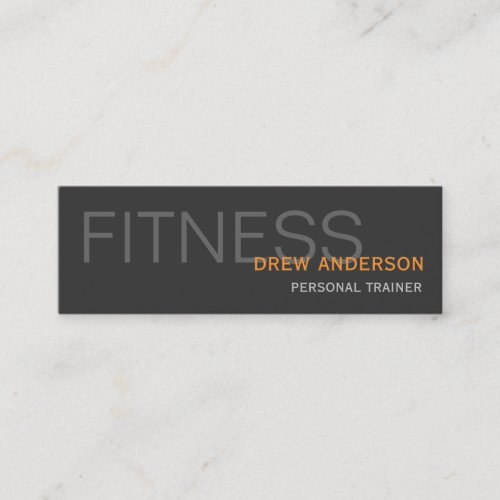 Two Sided Personal Trainer Modern Professional Mini Business Card