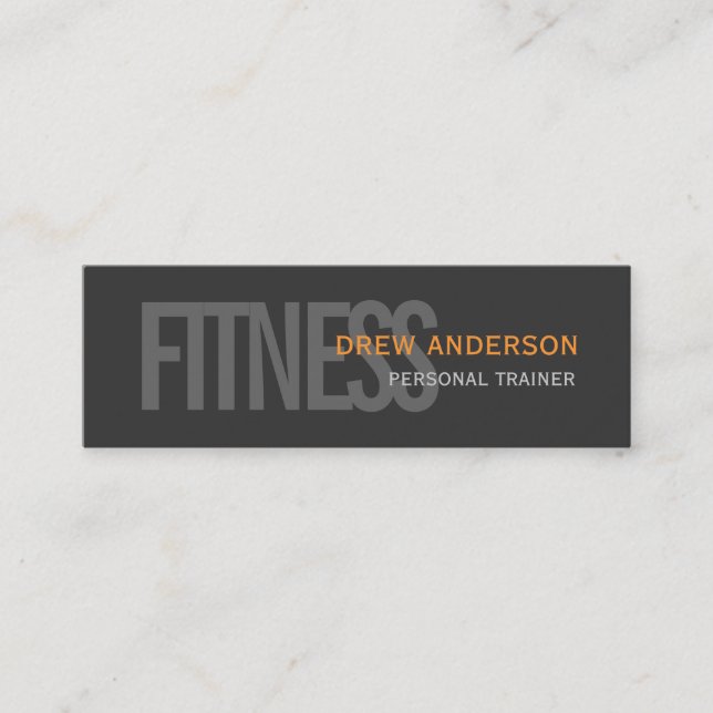 Two Sided Personal Trainer Modern Professional Mini Business Card (Front)