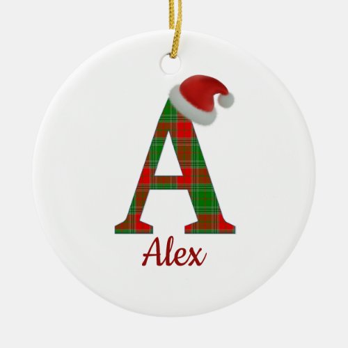 Two_Sided Personalized A NamePicture Ornament