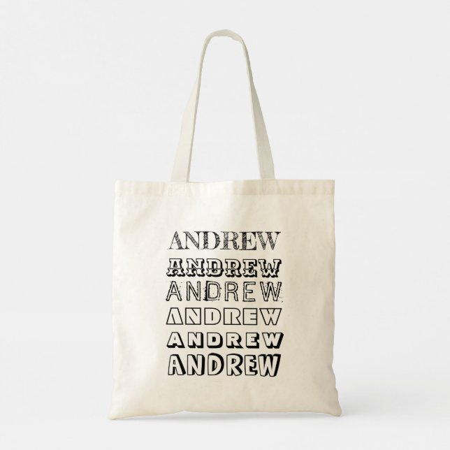 Two Sided Personalized Name Color Your Own DIY Tote Bag (Back)