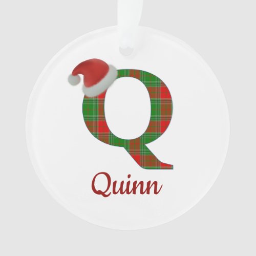 Two_Sided Personalized Q NamePicture Ornament