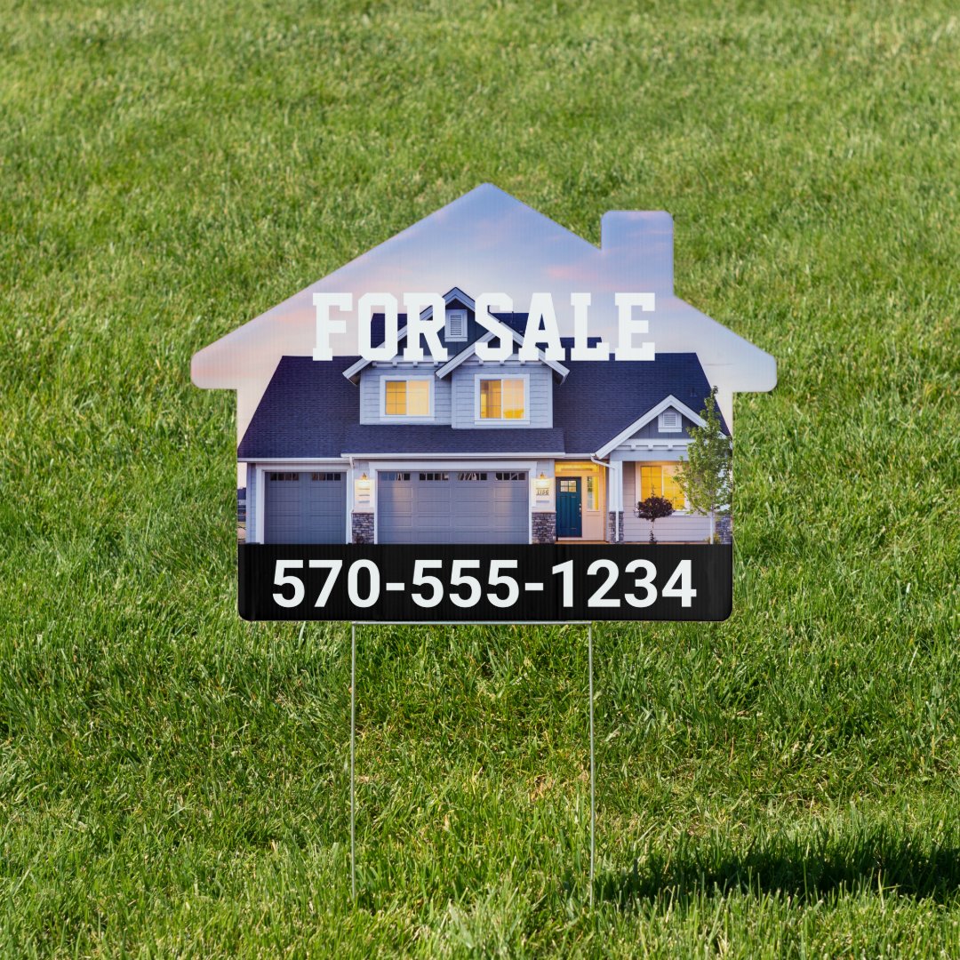 Owner Sign Two Sided Photo House For Sale by Owner Sign | Zazzle
