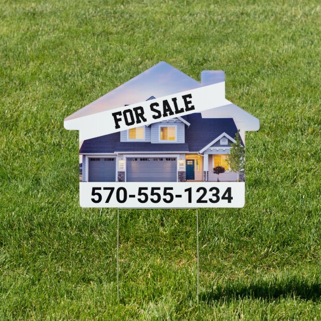 Two Sided Photo House For Sale by Owner Sign (Insitu)