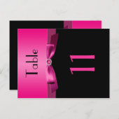 Two Sided Pink and Black Table Number (Front/Back)