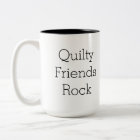 Two sided Quilty Friends Rock mug