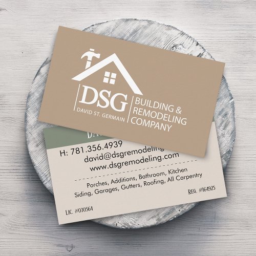 Two Sided Remodeling Business Card