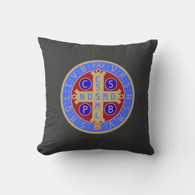 Two-Sided St. Benedict Medal Pillow (Front)