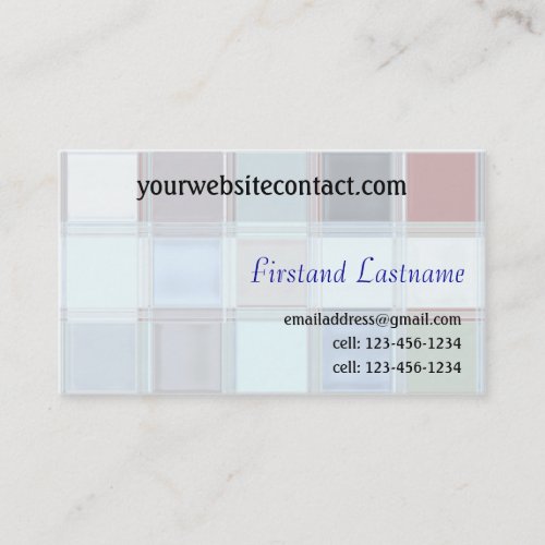 Two Sided Tile Art Customizable Business Cards