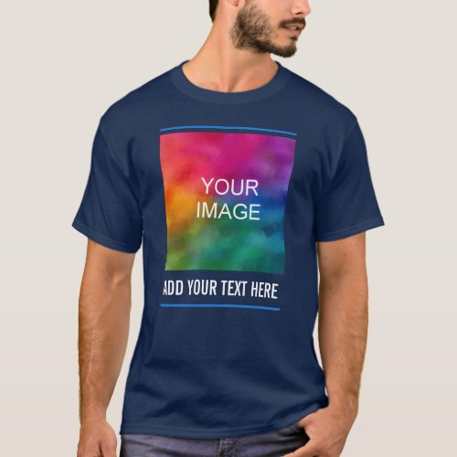 Two Sided TShirt Add Your Photo Image Company Mens