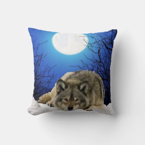 Two Sided Wolf Pillow