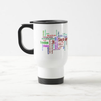 Two-sided Word Cloud Travel Mug