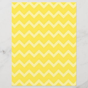 Two-Sided Yellow Chevron Scrapbook Paper