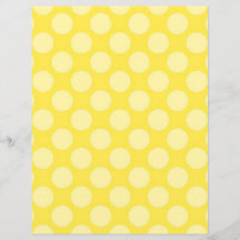 Two-Sided Yellow Polka Dots Scrapbook Paper