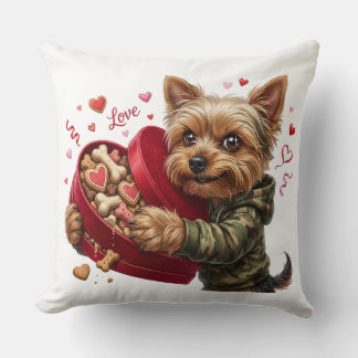 Two-Sided Yorkie Valentine Pillow | Love & Rebel