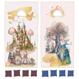 Two Sides of a Fairytale Cornhole Set