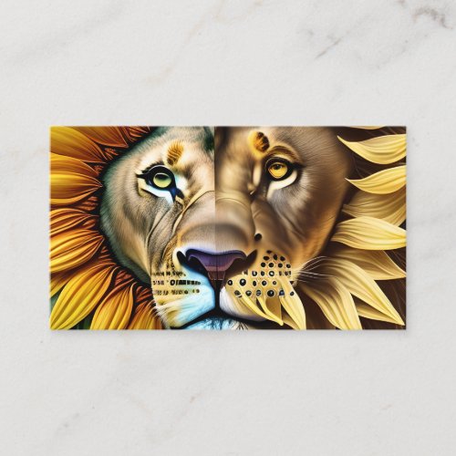 Two sides of love triptych business card