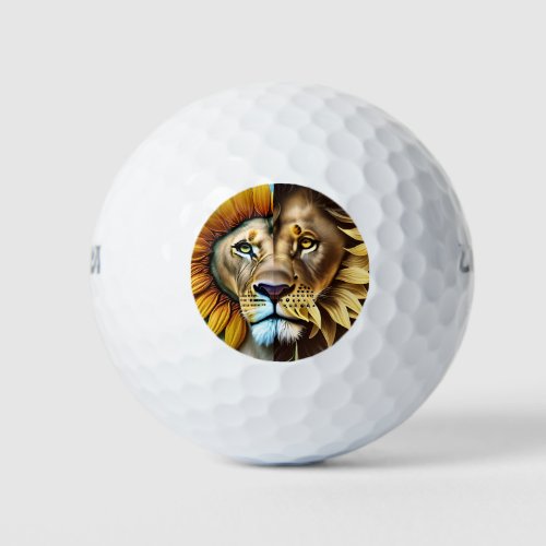 Two sides of love triptych golf balls