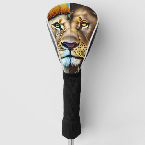 Two sides of love triptych golf head cover
