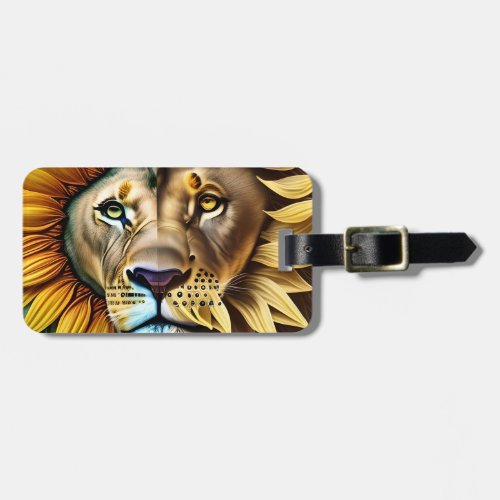 Two sides of love triptych luggage tag