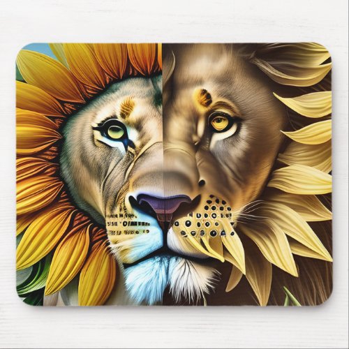 Two sides of love triptych mouse pad