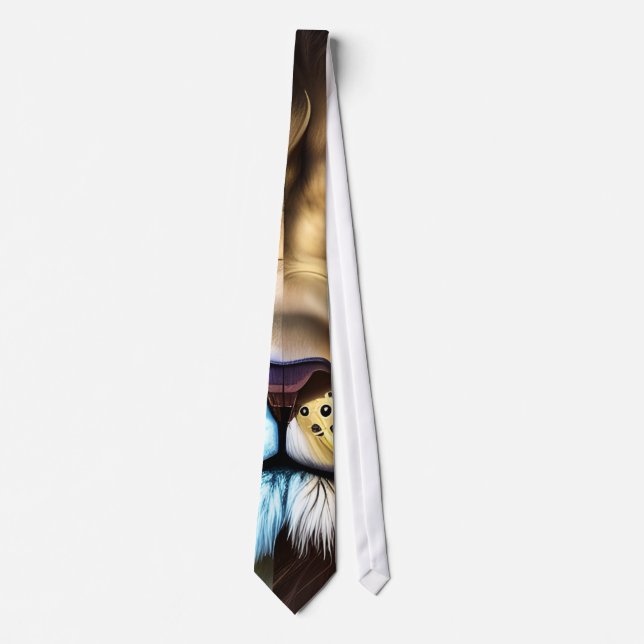 Two sides of love triptych neck tie (Front)