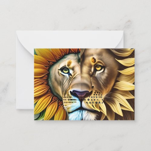 Two sides of love triptych note card