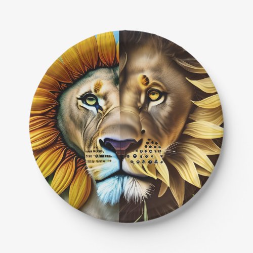 Two sides of love triptych paper plates