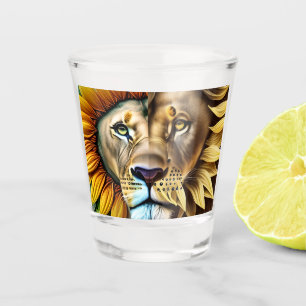Two sides of love triptych shot glass