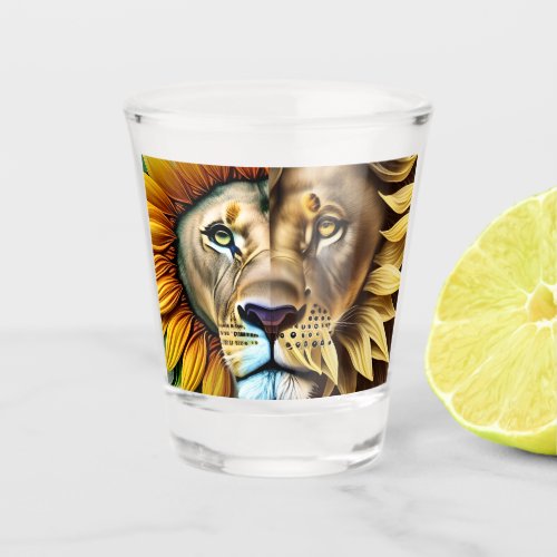 Two sides of love triptych shot glass