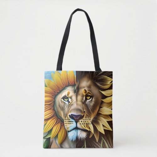 Two sides of love triptych tote bag