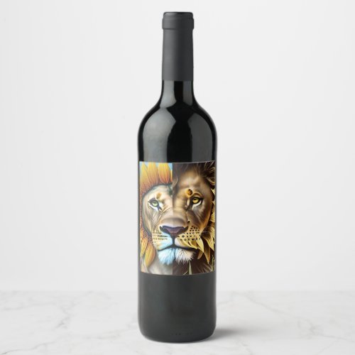 Two sides of love triptych wine label