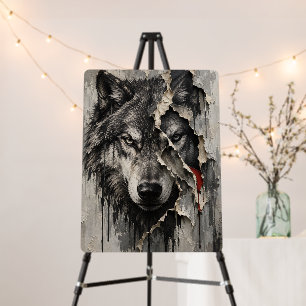 Two Sides of the Same Wolf Foam Board
