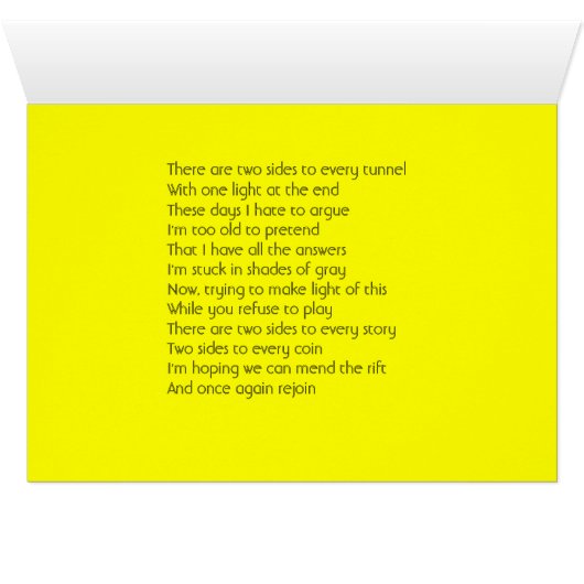 TWO SIDES TO EVERY STORY (Inside Horizontal (Bottom))