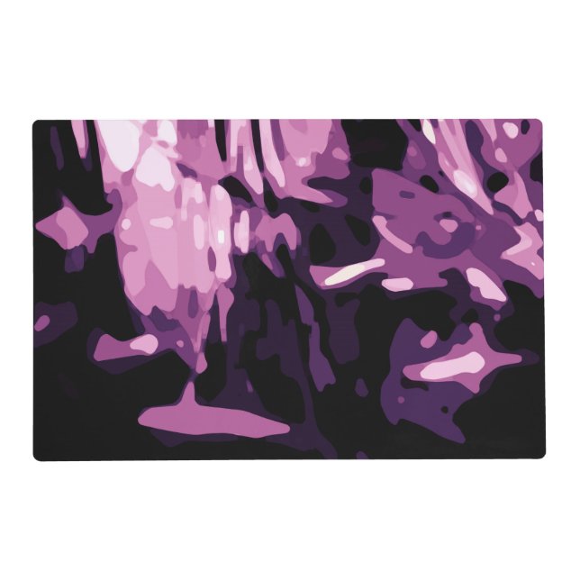 Two Sides Two Colors Trendy Camo Pattern Placemat (Front)